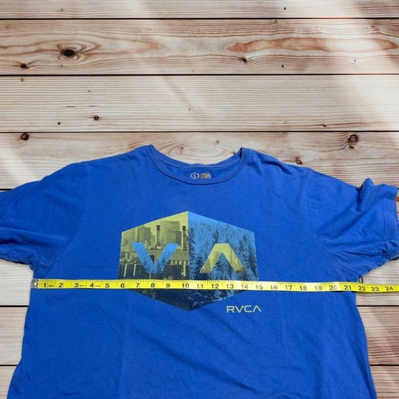 RVCA Blue T-Shirt Size Large - Picture 5 of 6